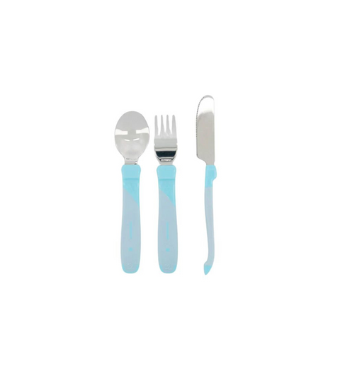 Set Cubiertos 3 piezas Celeste  Twistshake
