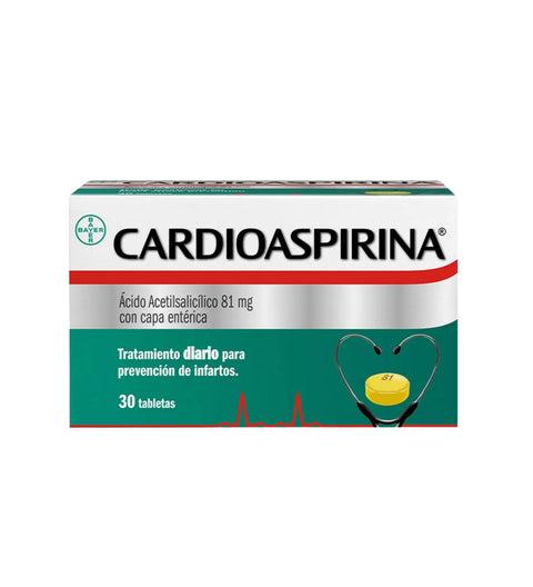 CARDIOASPIRINA 81 mg 30 Tabletas