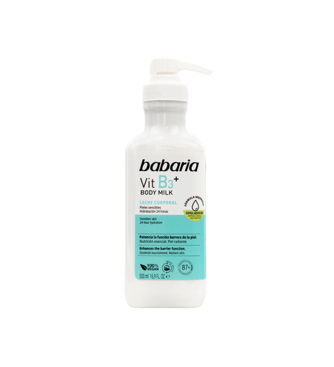 Crema Corporal Milk Vitamina B3 Babaria 500 ml